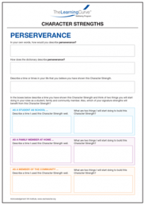Character Strength Perseverance