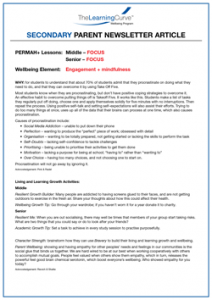 Parent Newsletter Article