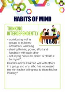 Habits of Mind Thinking Interdependently