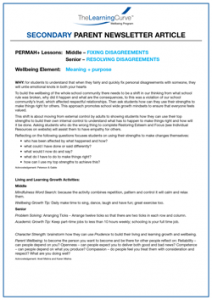 Parent Newsletter Article