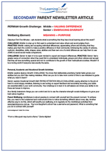 Parent Newsletter Article Week 46 - Middle: Valuing Difference / Senior: Embracing Diversity