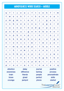 Mindfulness Word Search Middle