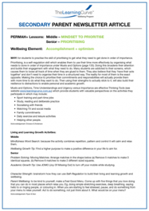 Parent Newsletter Article