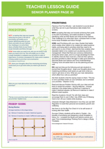 Teacher Lesson Guide Senior