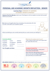 Personal and Academic Growth Reflection Senior