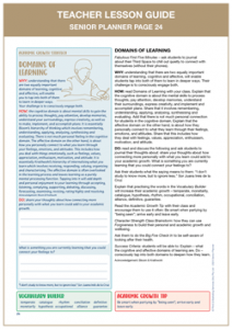 Teacher Lesson Guide Senior