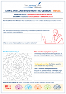 Living and Learning Growth Reflection Middle